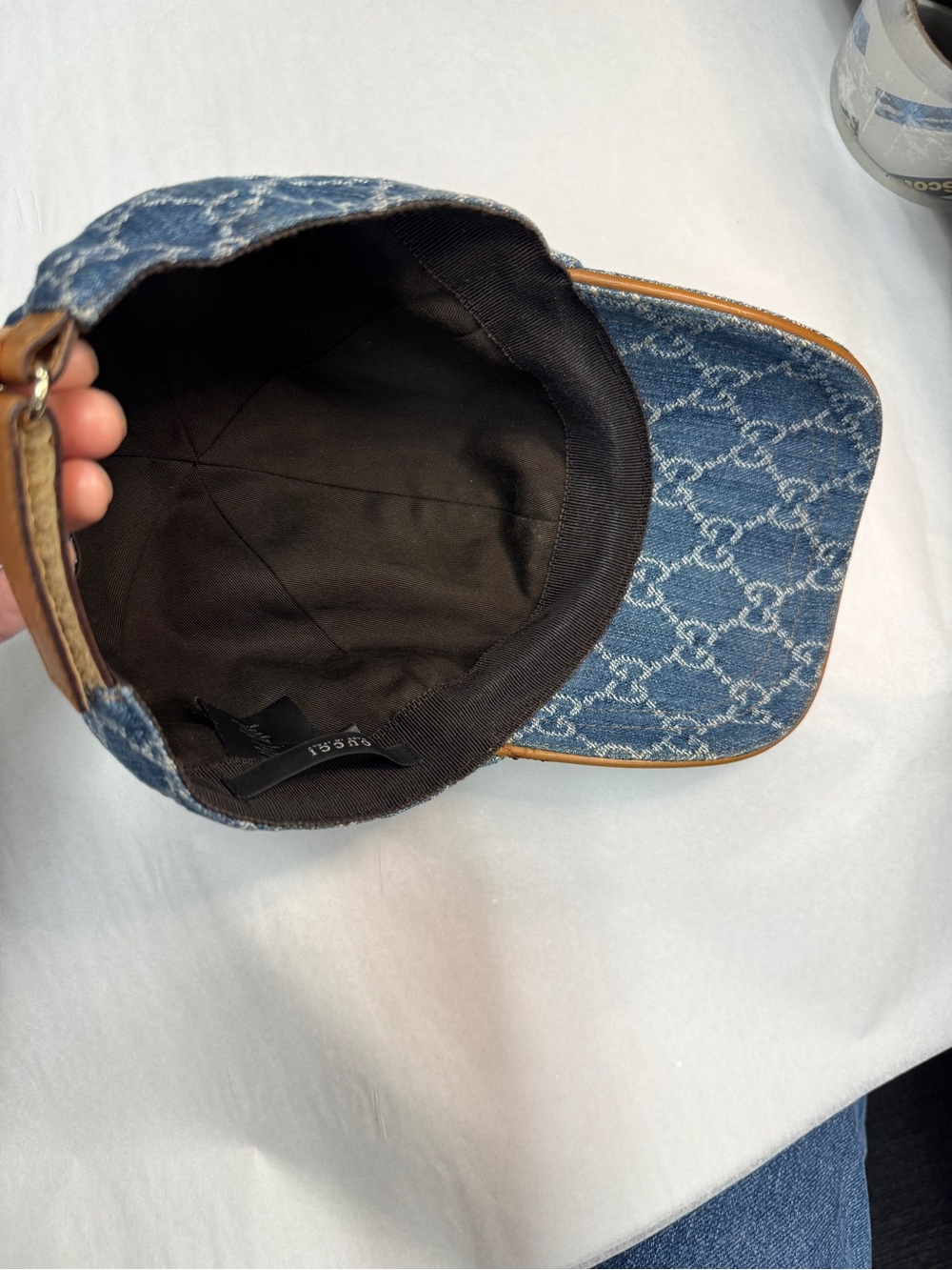 Authentic Gucci Denim GG Baseball Cap - Picture 6 of 10